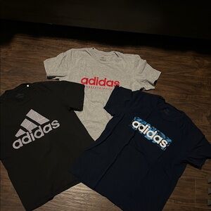 Bundle of 3  Men’s Adidas T-Shirt- Black, Gray, and Navy